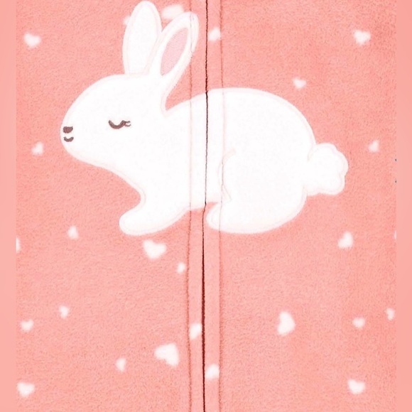 NWT Baby Girl Carter's 2-Way Zip Fleece Sleep Sack - Picture 2 of 4